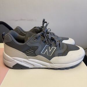 New Balance Men's Charcoal and Cream Sneakers